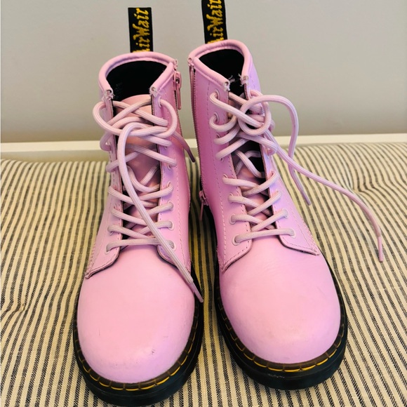 Dr. Martens Light Pink Combat Boots - Picture 2 of 3